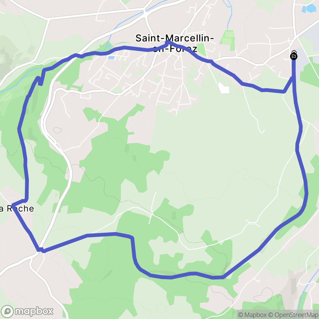 Saint-Marcellin-en-Forez : carte du parcours de randonnée - France