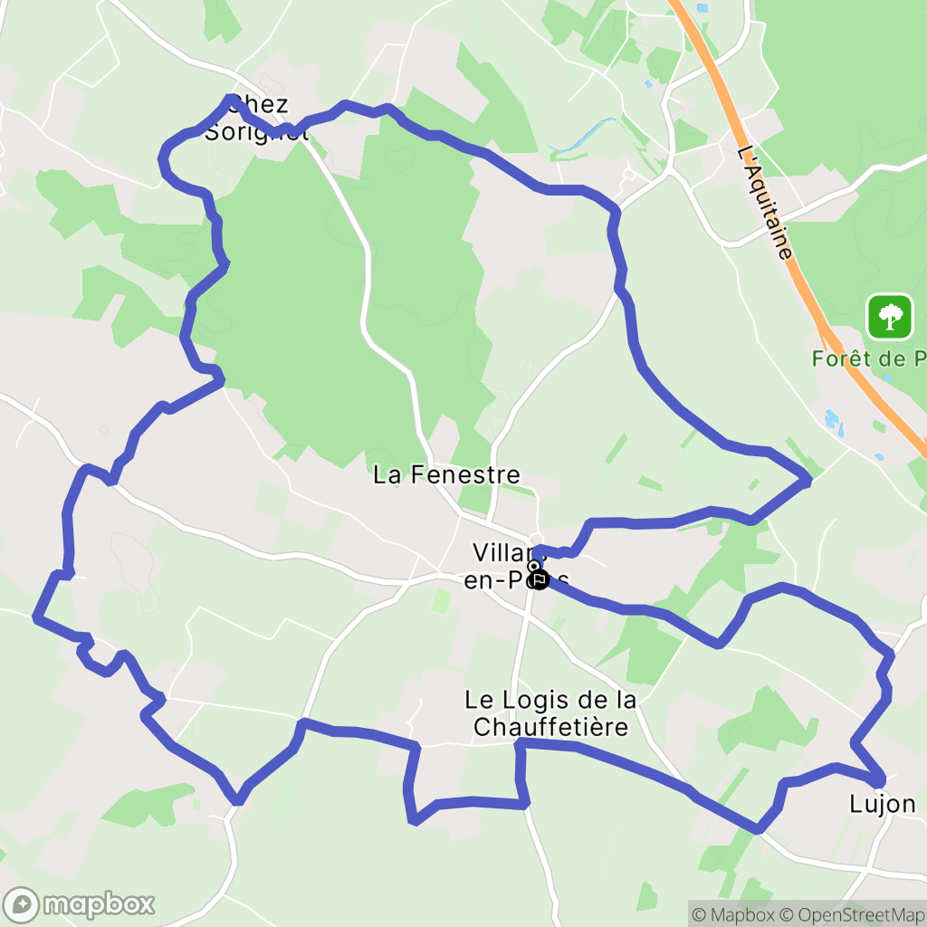 Villars-en-Pons : carte du parcours de randonnée - France