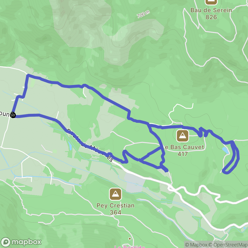 Signes : carte du parcours de randonnée - France