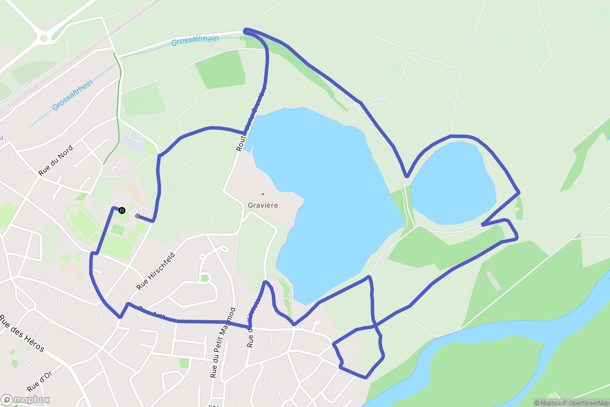 La Wantzenau : carte du parcours de randonnée - France