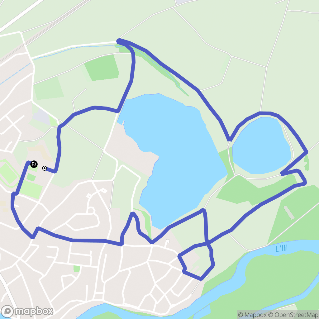 La Wantzenau : carte du parcours de randonnée - France