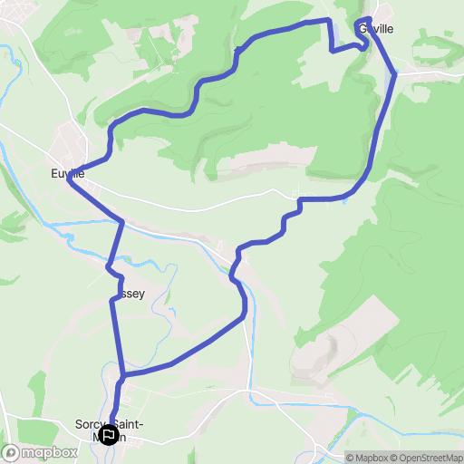 Sorcy-Saint-Martin : carte du parcours de randonnée - France
