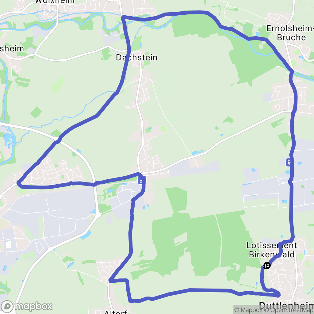 Duttlenheim : carte du parcours de randonnée - France