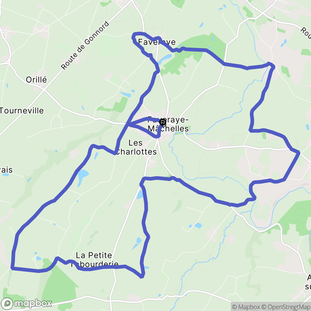 Bellevigne-en-Layon : carte du parcours de randonnée - France