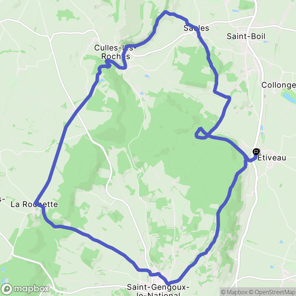 Saint-Boil : carte du parcours de randonnée - France