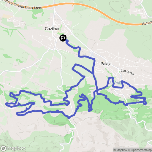 Cazilhac : carte du parcours de randonnée - France