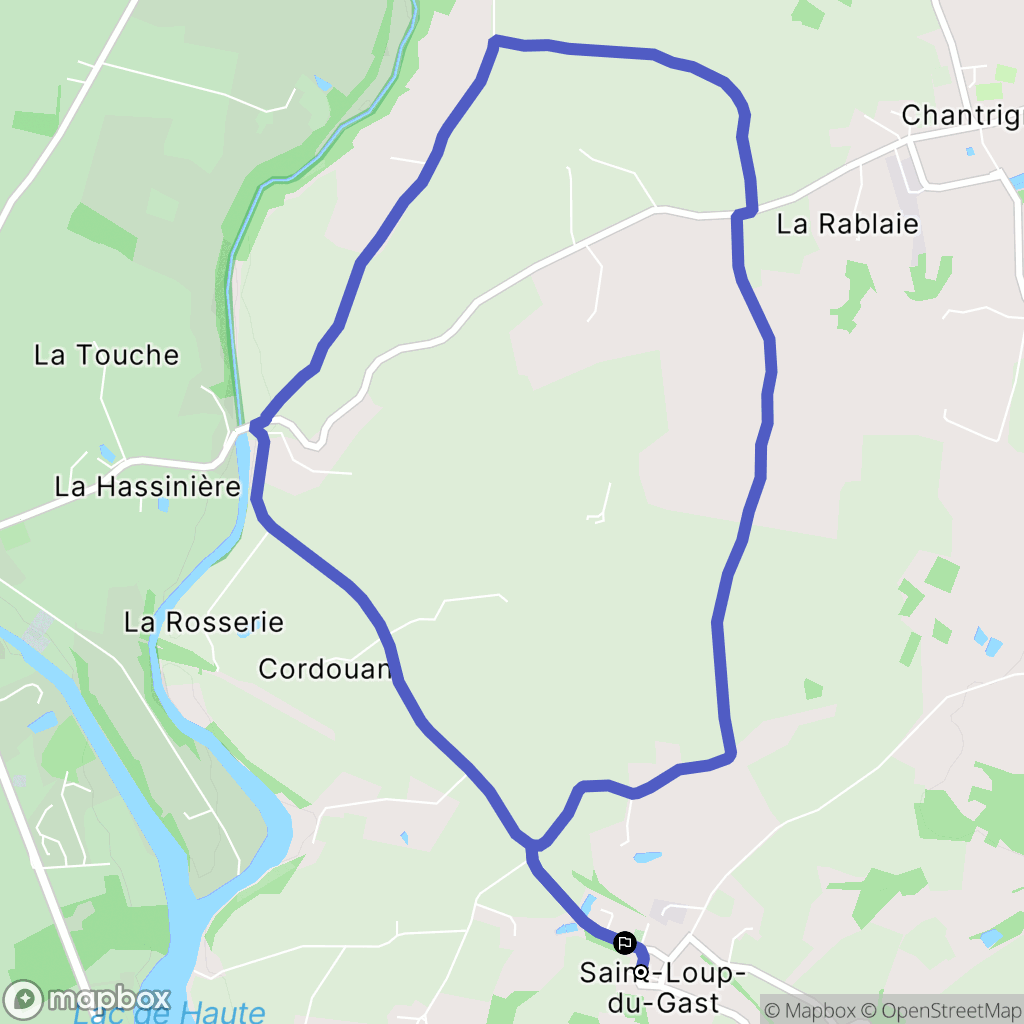 Saint-Loup-du-Gast : carte du parcours de randonnée - France