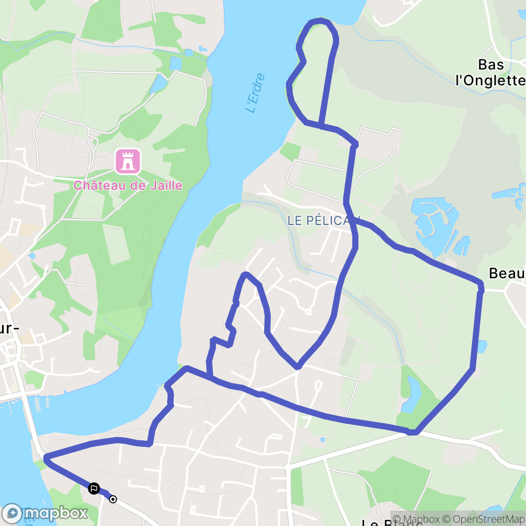 Sucé-sur-Erdre : carte du parcours de randonnée - France