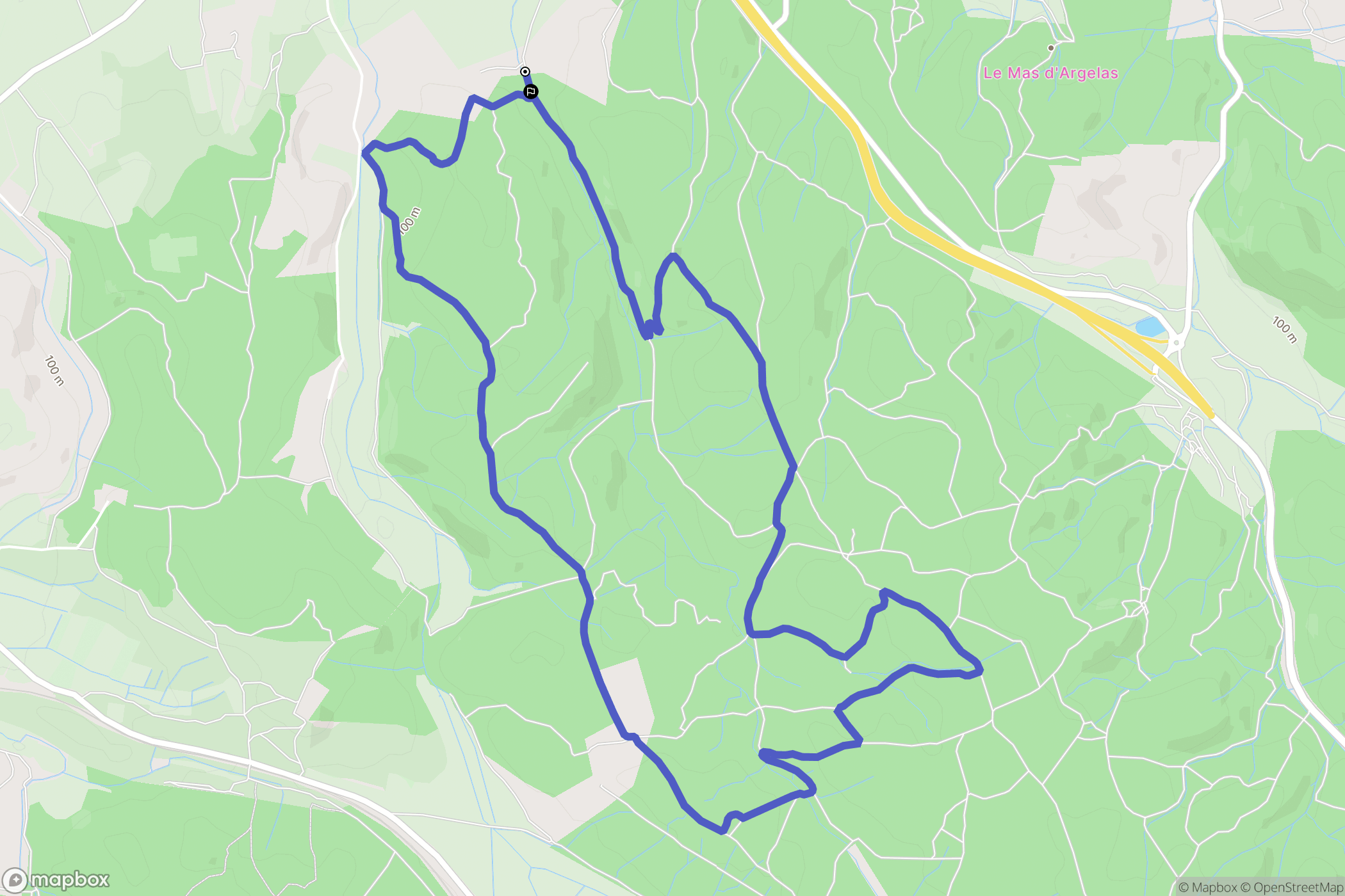La Calmette : carte du parcours de randonnée - France