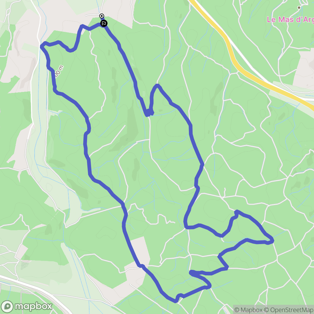 La Calmette : carte du parcours de randonnée - France