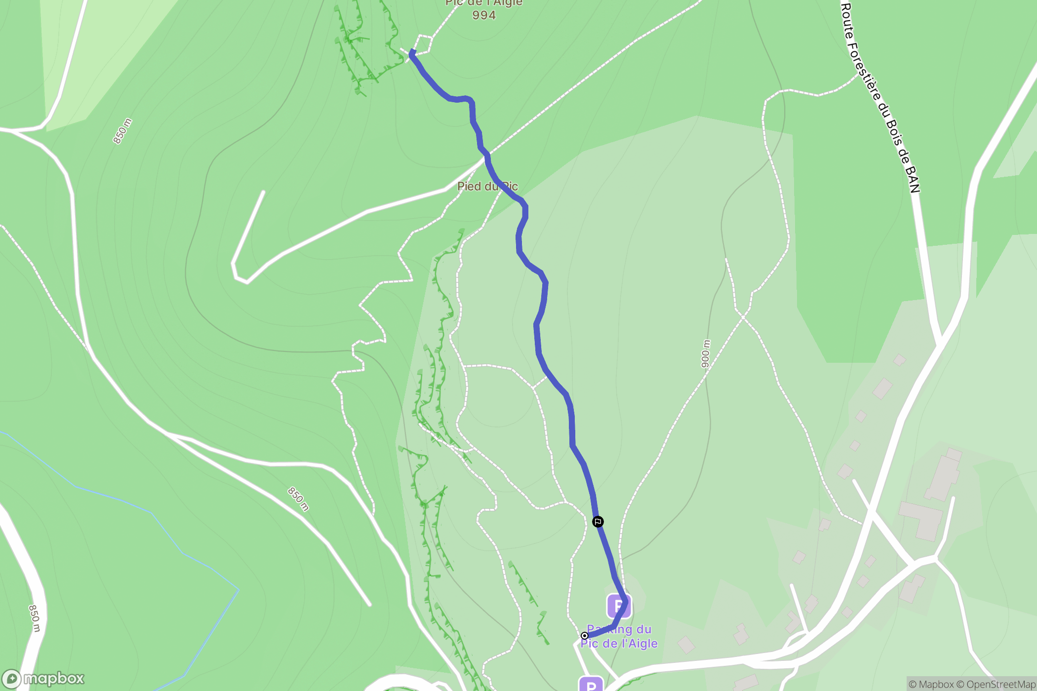 La Chaux-du-Dombief : carte du parcours de randonnée - France
