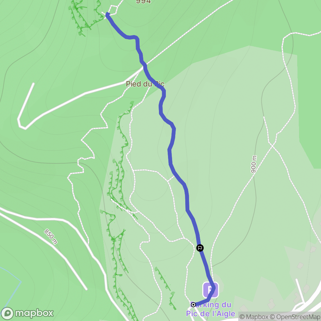 La Chaux-du-Dombief : carte du parcours de randonnée - France