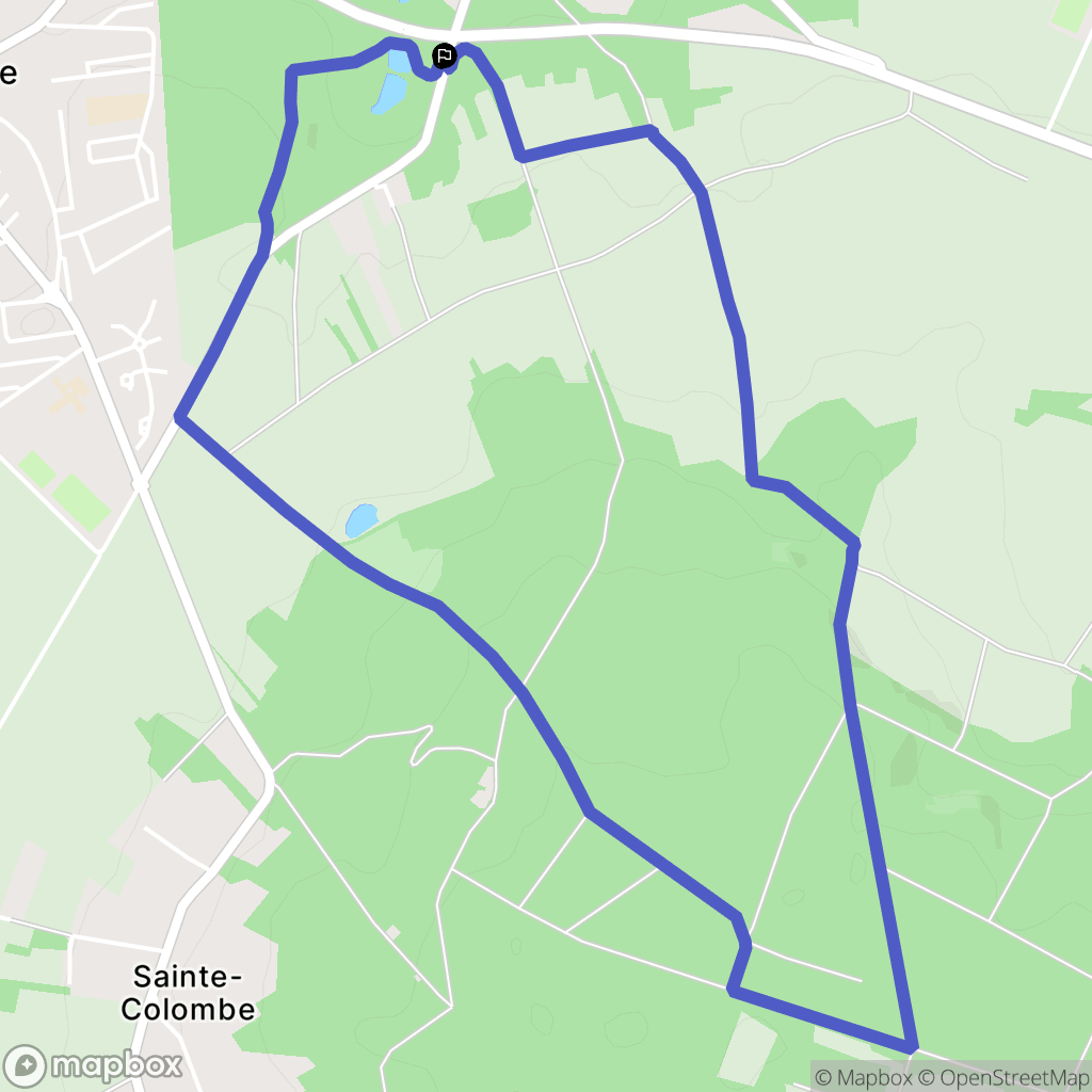 Flins-sur-Seine : carte du parcours de randonnée - France