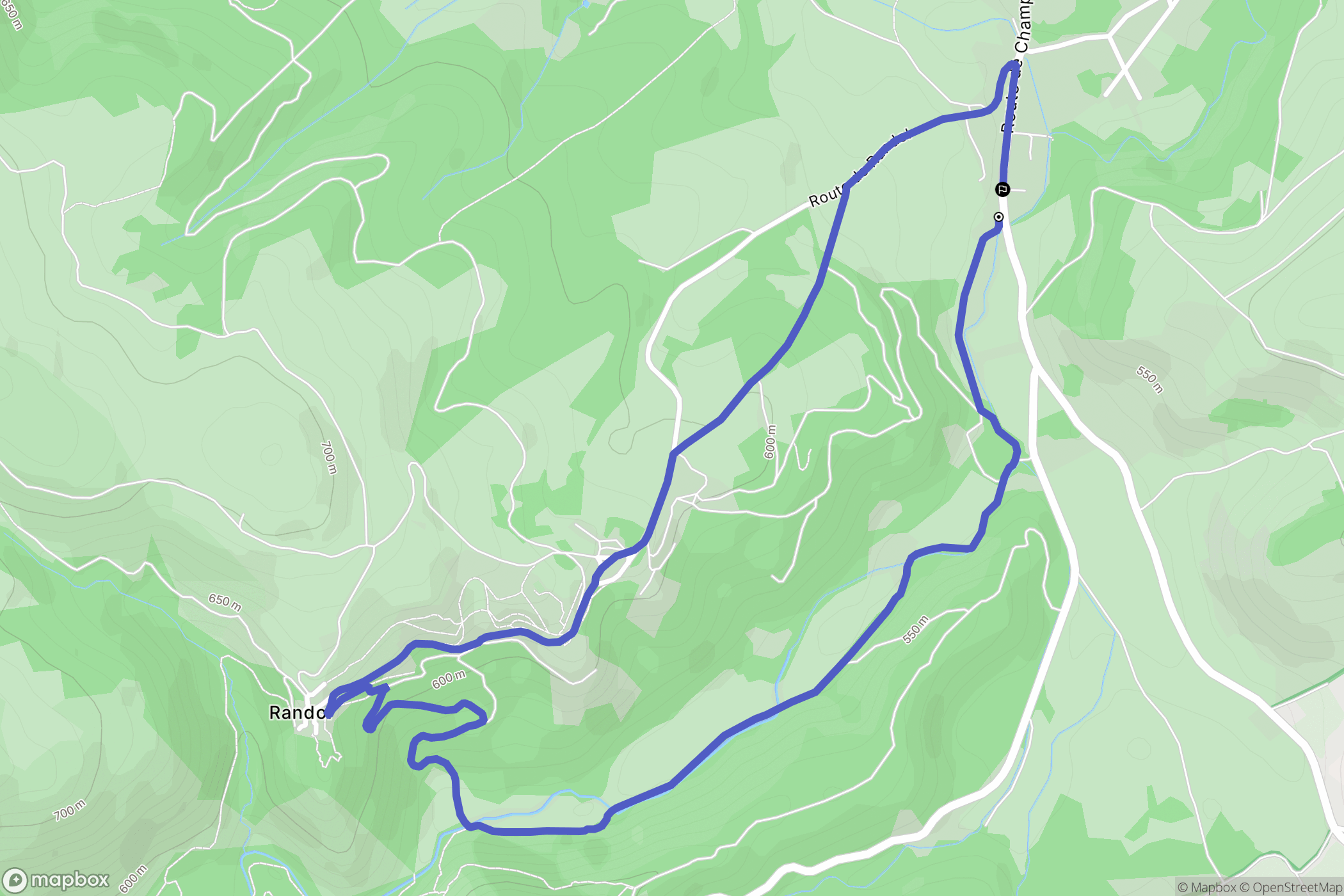 Saint-Saturnin : carte du parcours de randonnée - France