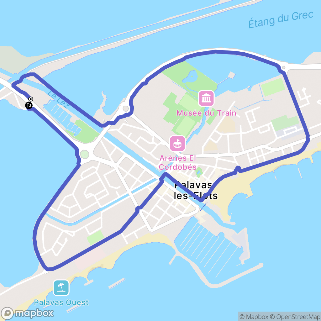 Palavas-les-Flots : carte du parcours de randonnée - France