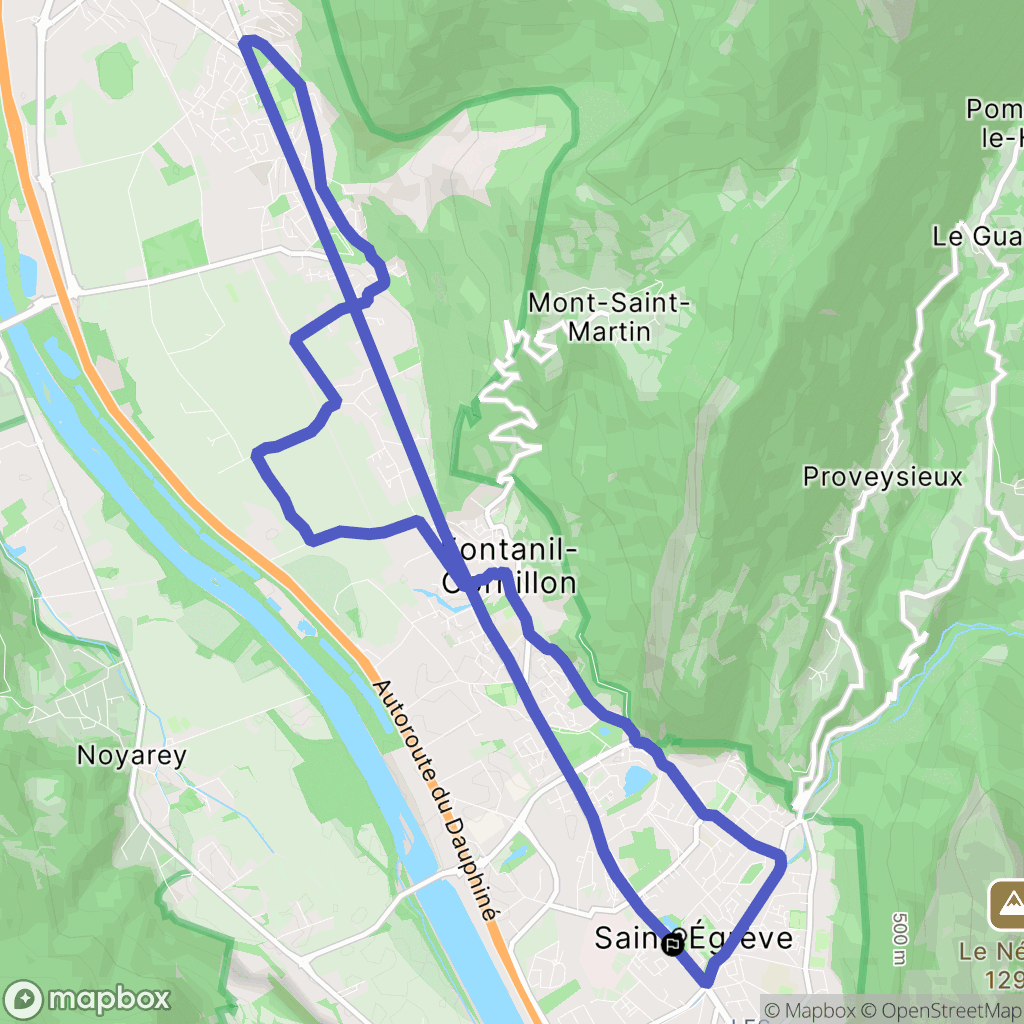 Saint-Egrève : carte du parcours de randonnée - France