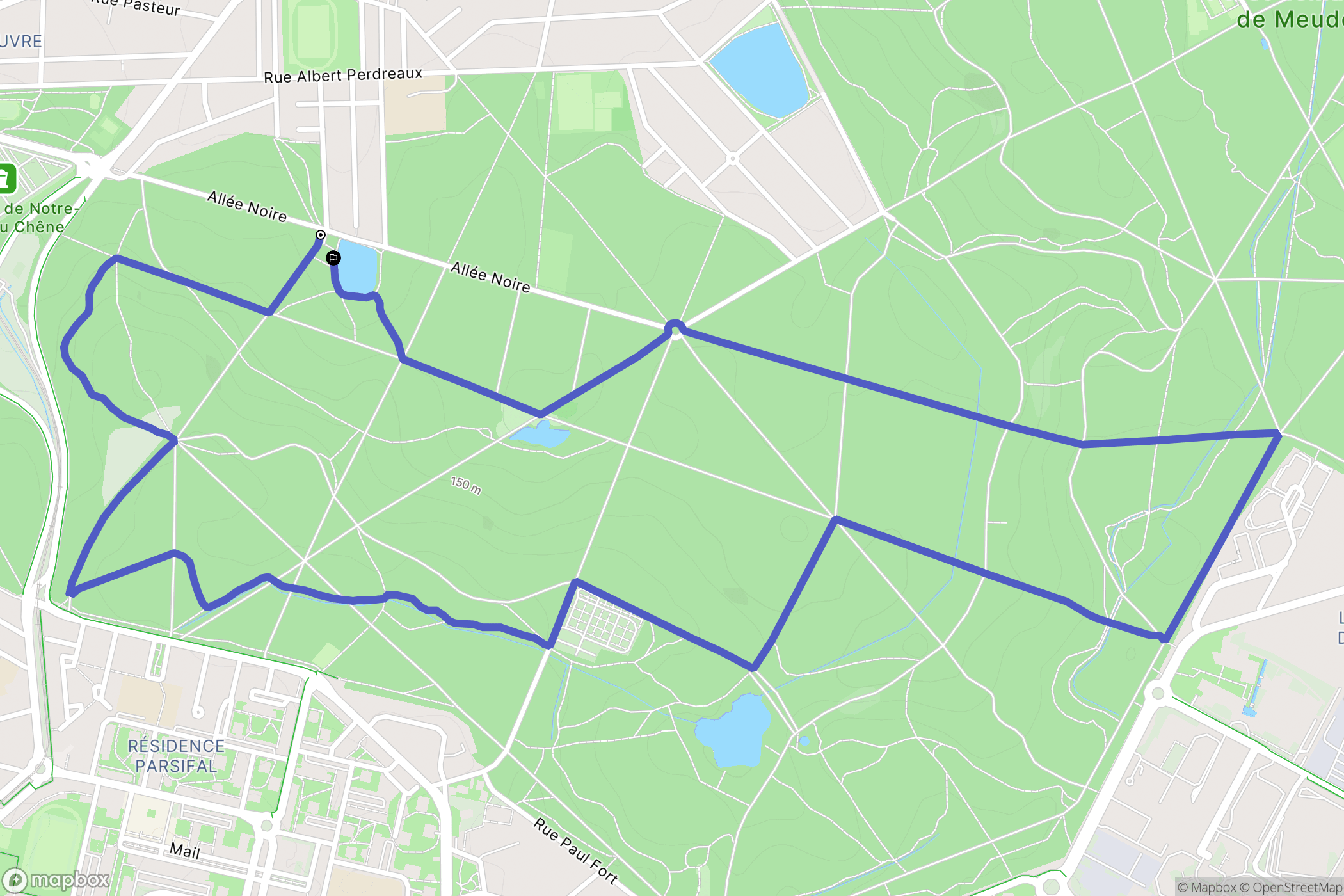 Vélizy-Villacoublay : carte du parcours de randonnée - France