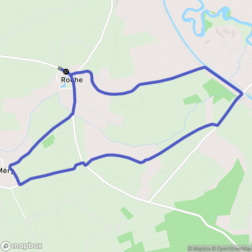 Chuffilly-Roche : carte du parcours de randonnée - France