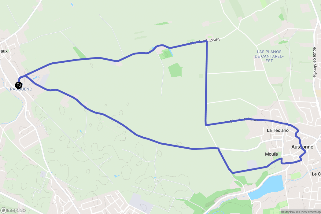 Daux : carte du parcours de randonnée - France