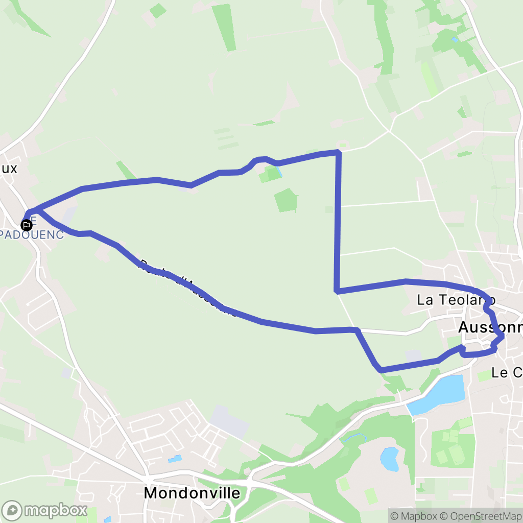Daux : carte du parcours de randonnée - France