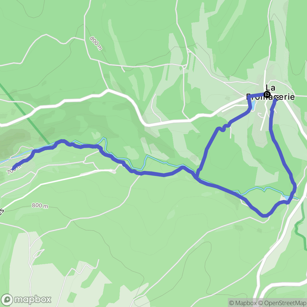 Le Frasnois : carte du parcours de randonnée - France