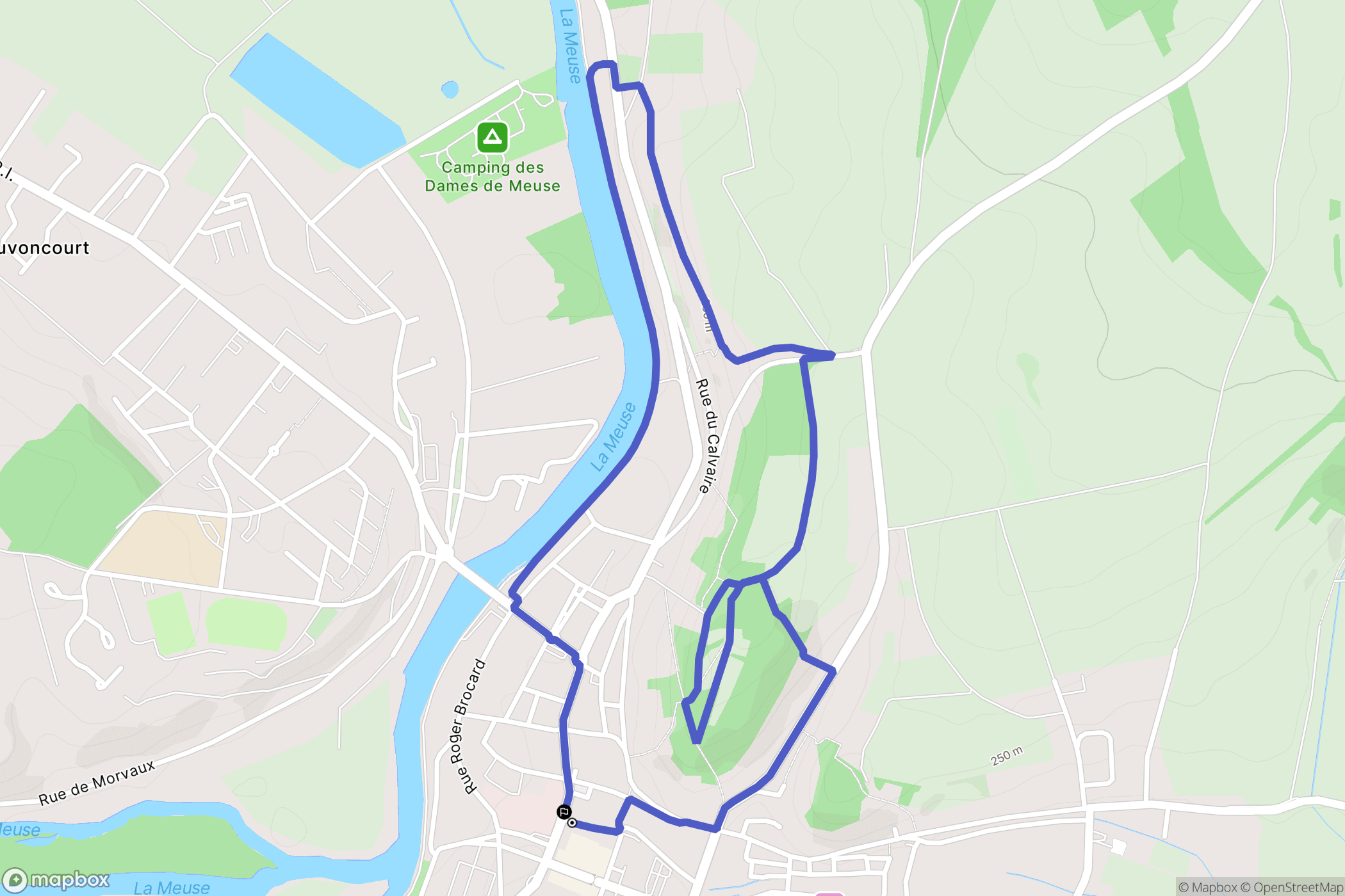 Saint-Mihiel : carte du parcours de randonnée - France