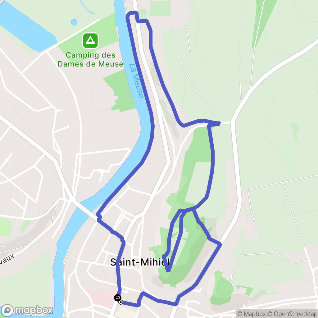 Saint-Mihiel : carte du parcours de randonnée - France
