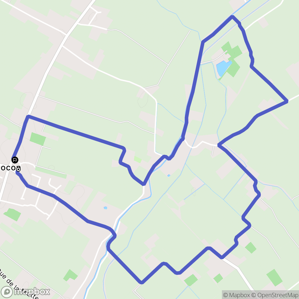 Locon : carte du parcours de randonnée - France