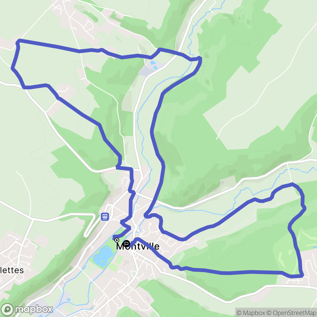 Montville : carte du parcours de randonnée - France