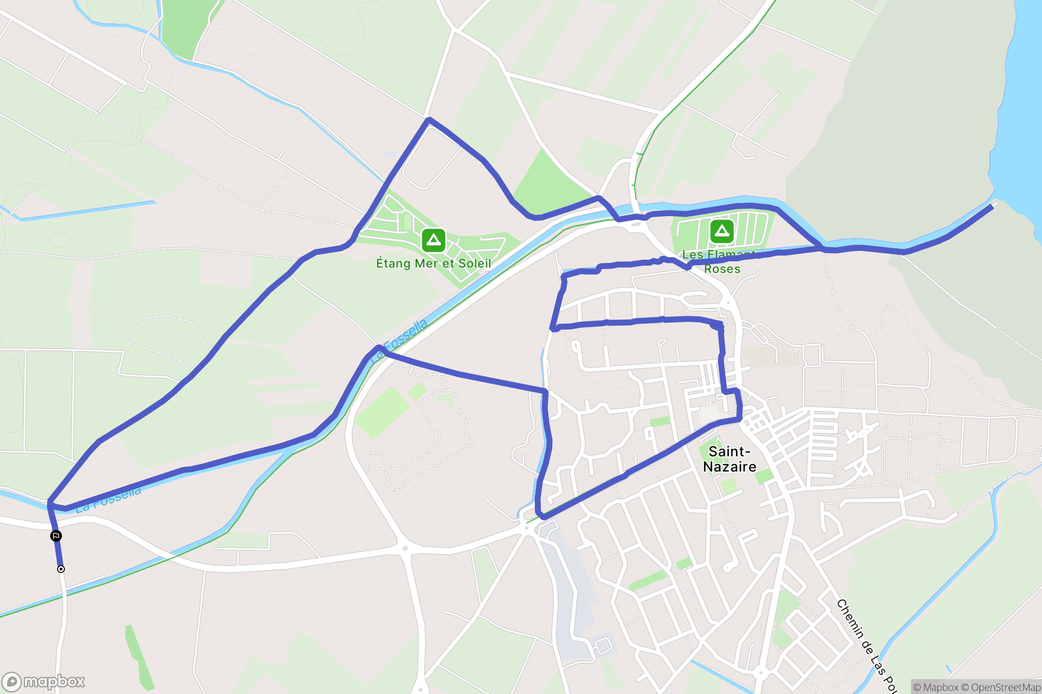 Saint-Nazaire : carte du parcours de randonnée - France