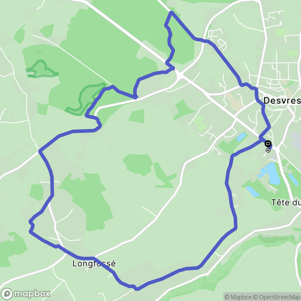 Longfossé : carte du parcours de randonnée - France