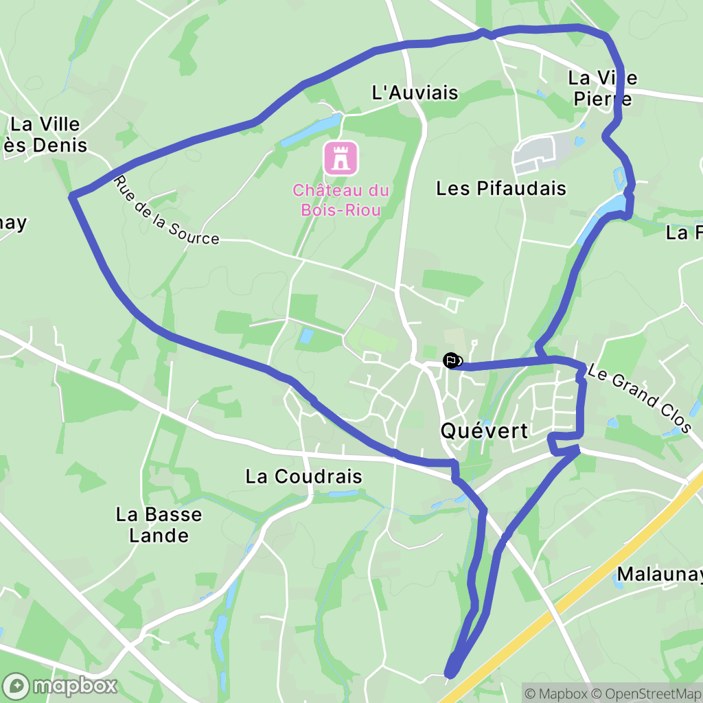 Quévert : carte du parcours de randonnée - France