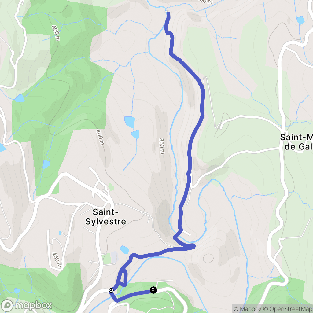 Saint-Sylvestre : carte du parcours de randonnée - France