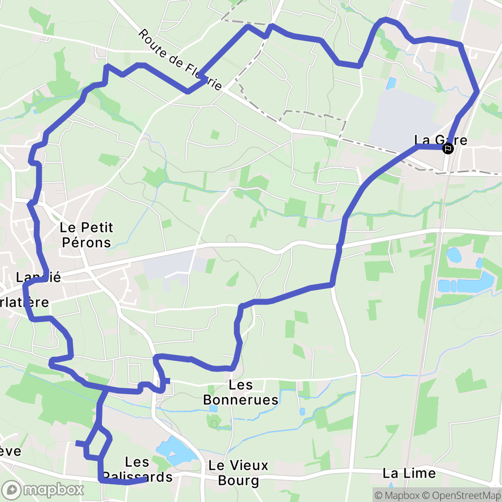 Romanèche-Thorins : carte du parcours de randonnée - France