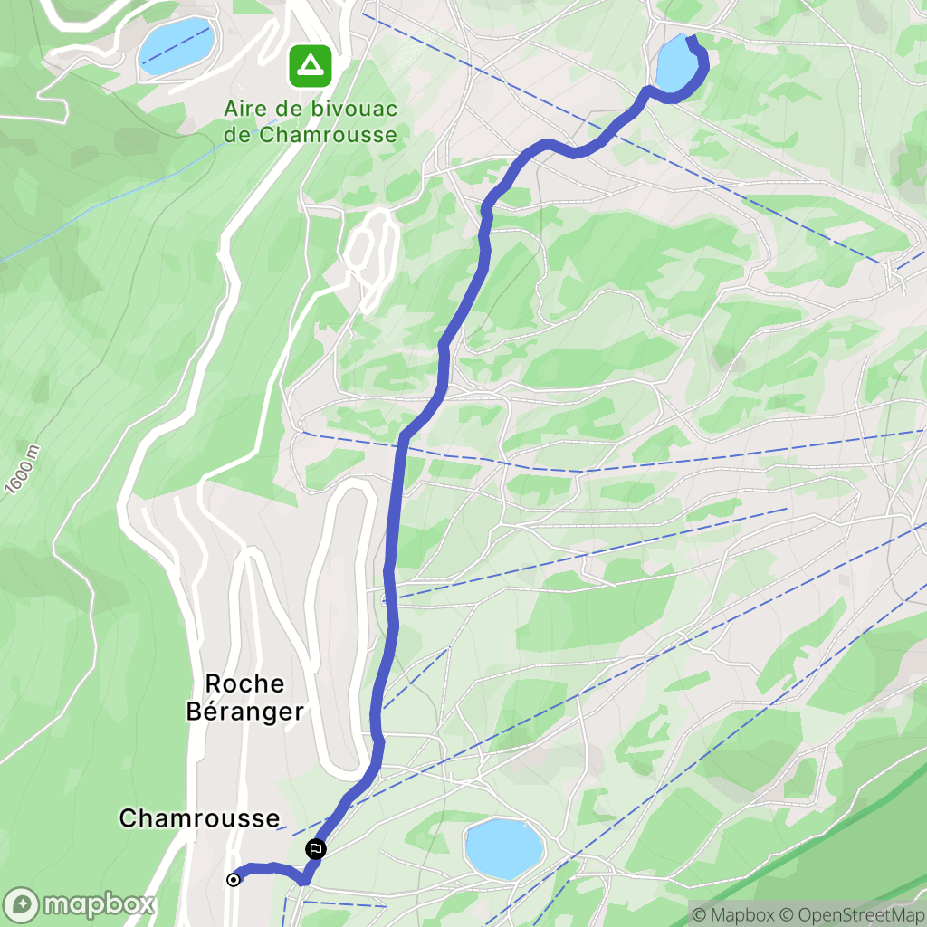 Chamrousse : carte du parcours de randonnée - France