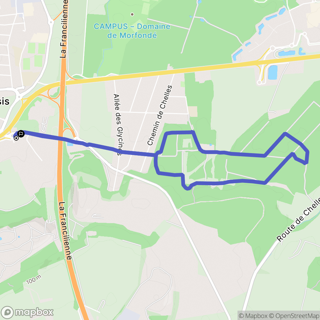 Villeparisis : carte du parcours de randonnée - France