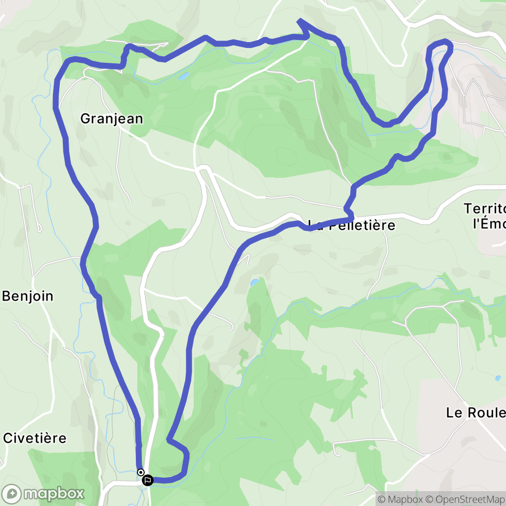 Salvizinet : carte du parcours de randonnée - France
