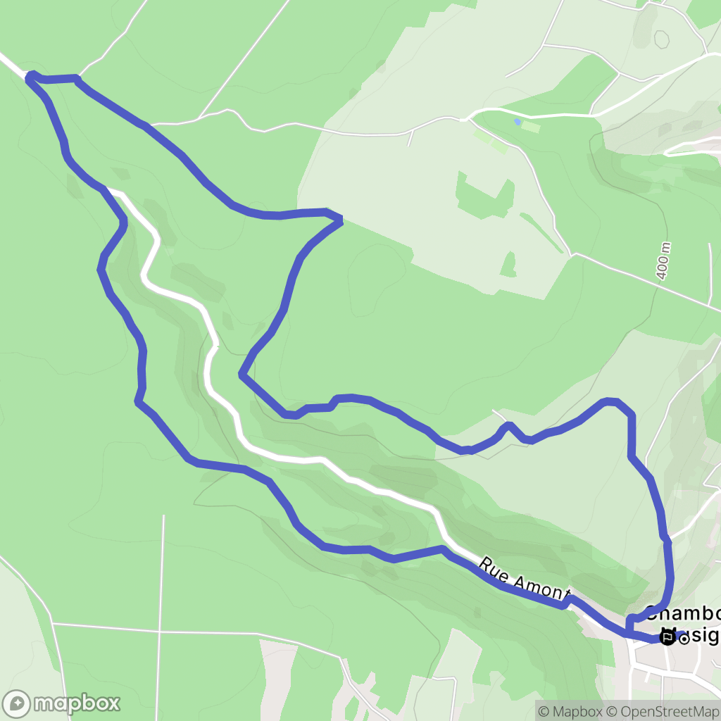 Chambolle-Musigny : carte du parcours de randonnée - France