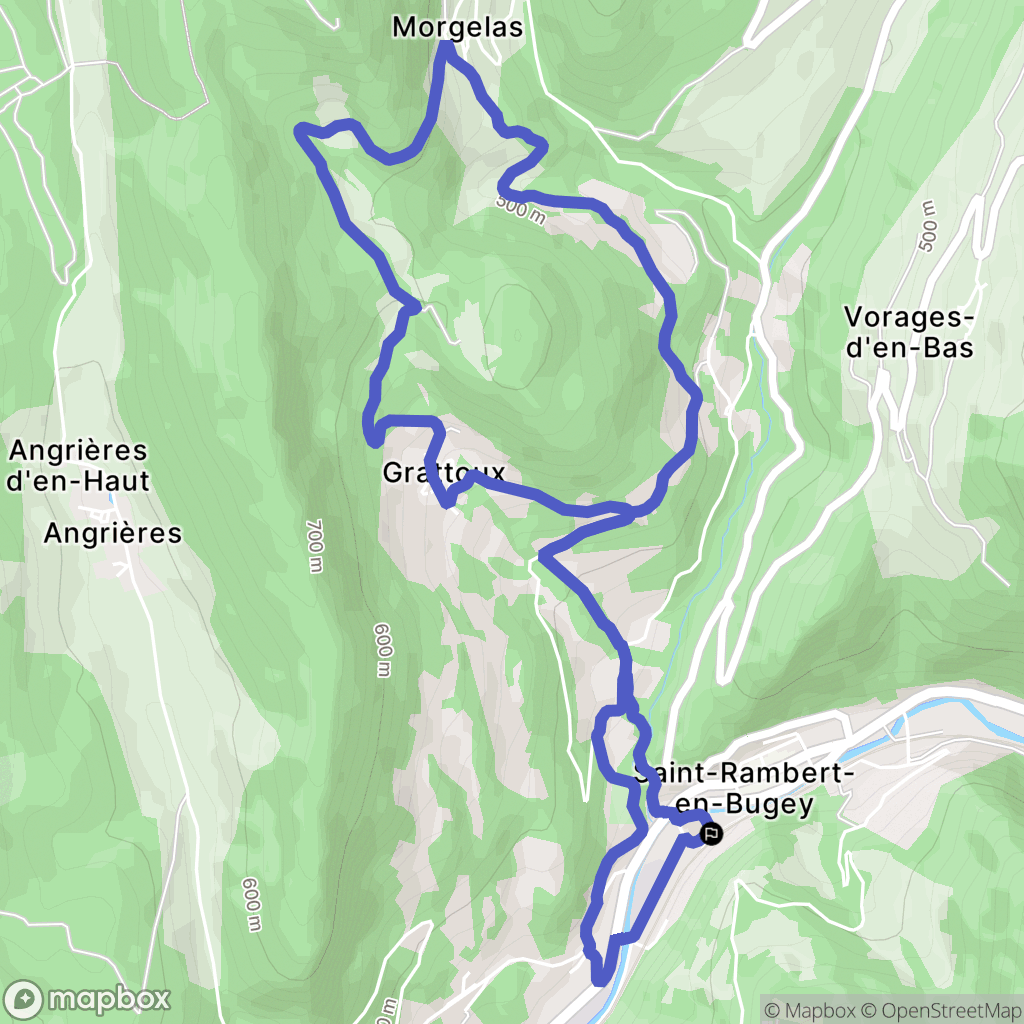 Saint-Rambert-en-Bugey : carte du parcours de randonnée - France
