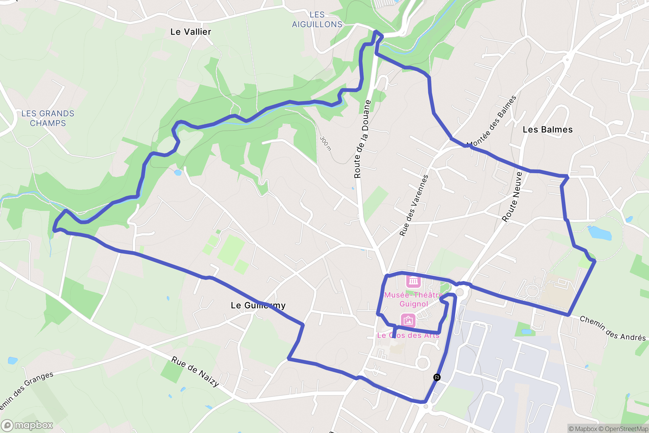 Brindas : carte du parcours de randonnée - France