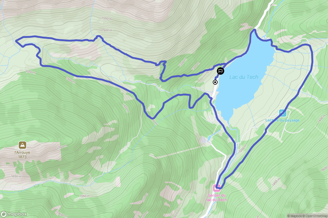 Arrens-Marsous : carte du parcours de randonnée - France