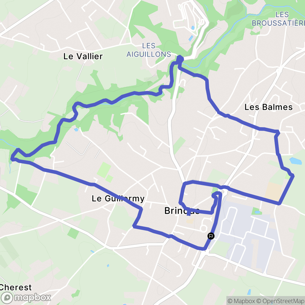 Brindas : carte du parcours de randonnée - France