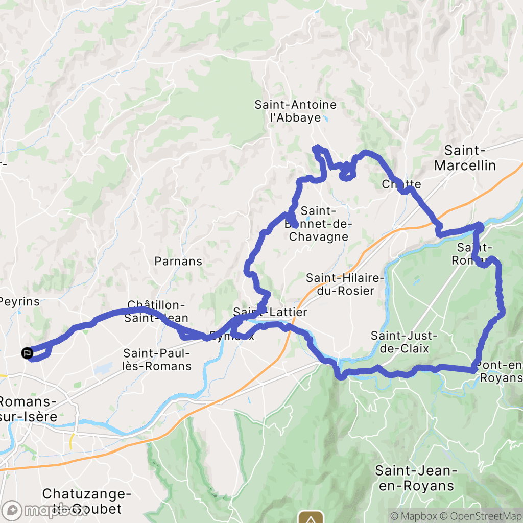 Mours-Saint-Eusèbe : carte du parcours de randonnée - France