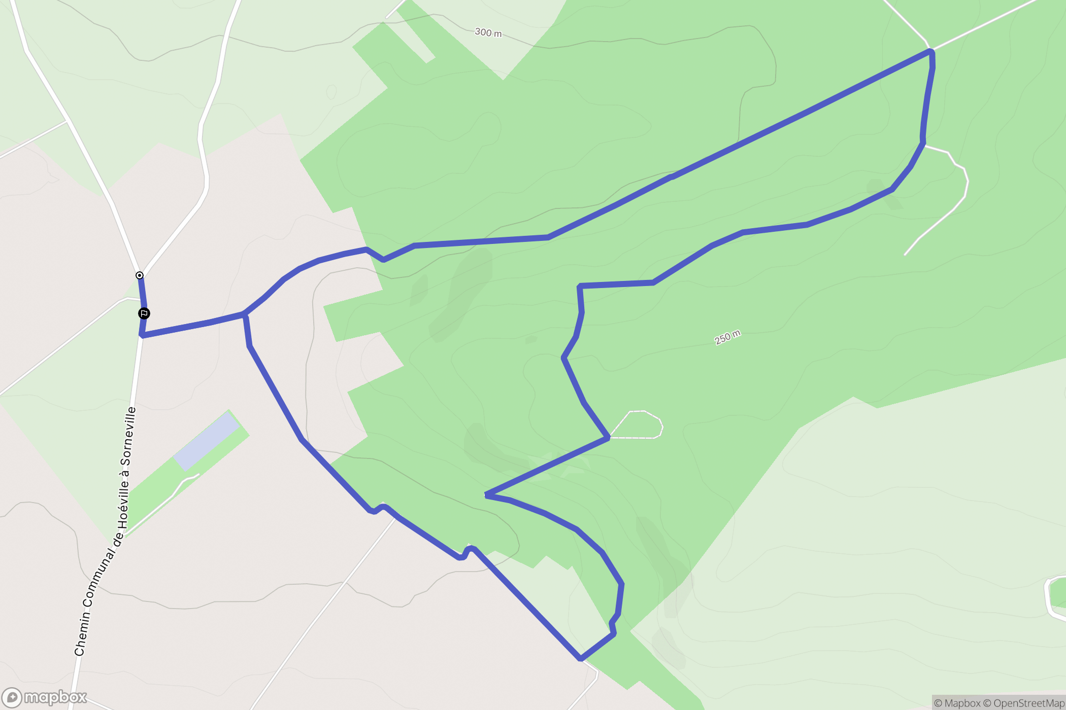 Hoéville : carte du parcours de randonnée - France