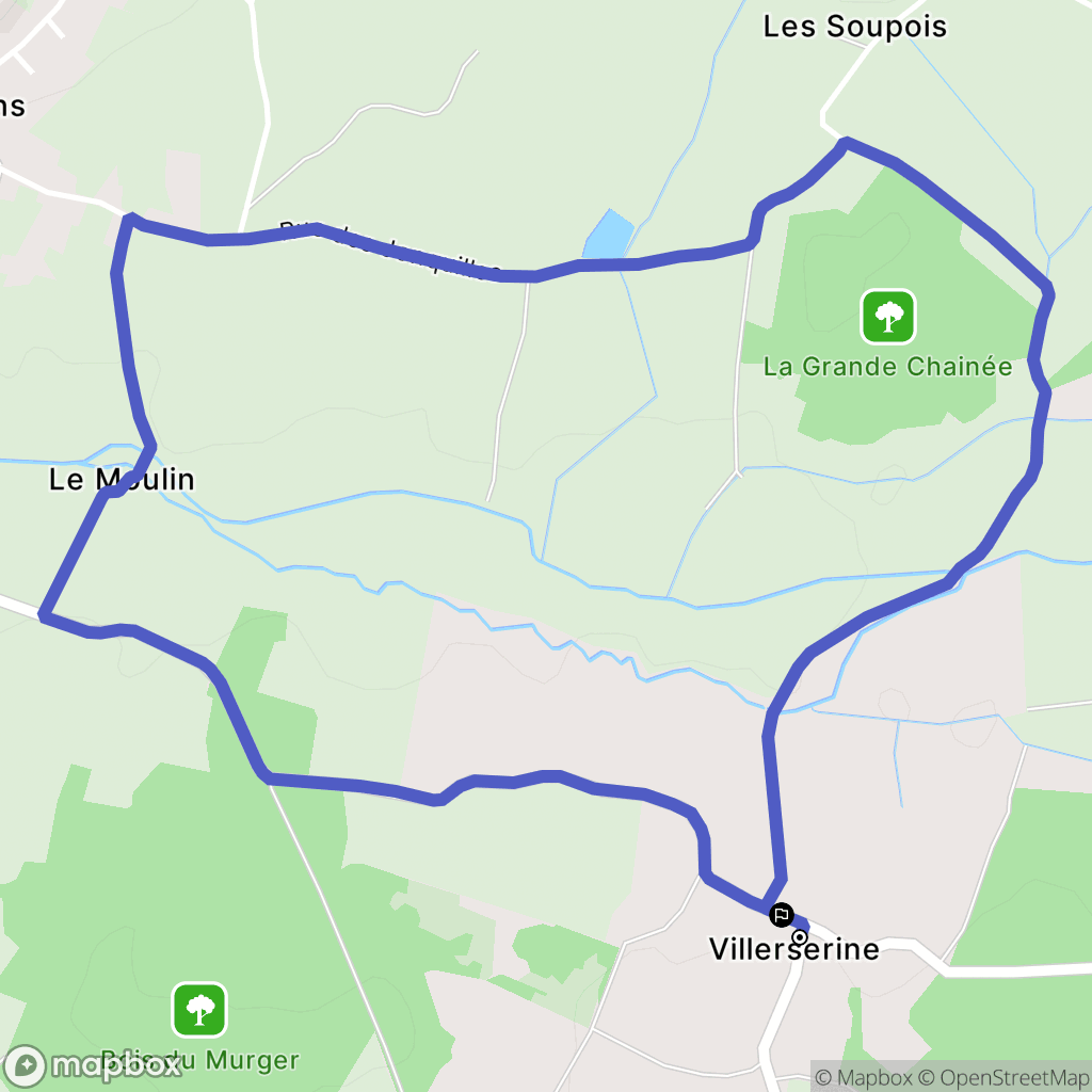 Villerserine : carte du parcours de randonnée - France