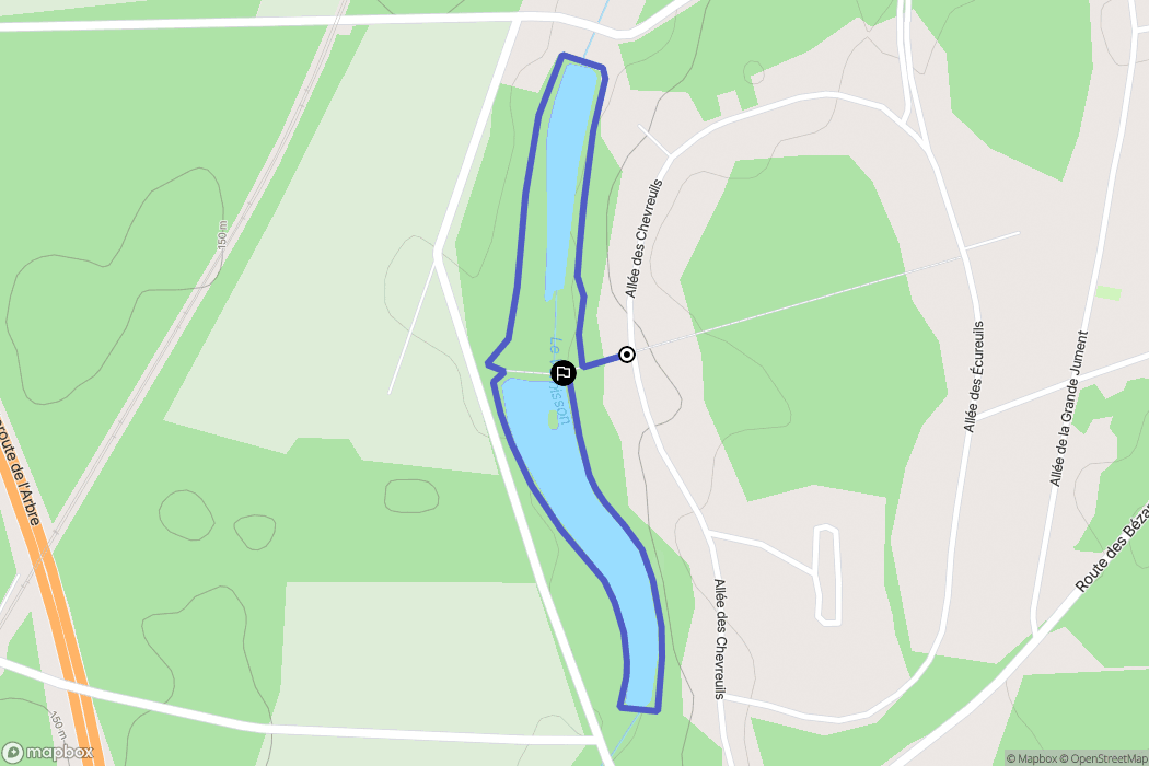 Boismorand : carte du parcours de randonnée - France