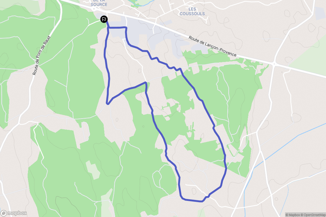 Grans : carte du parcours de randonnée - France