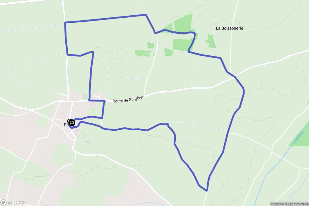 Saint-Pierre-la-Noue : carte du parcours de randonnée - France