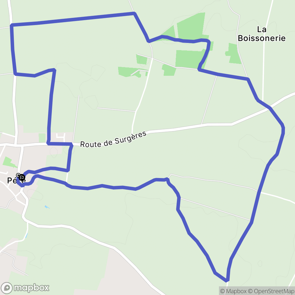 Saint-Pierre-la-Noue : carte du parcours de randonnée - France