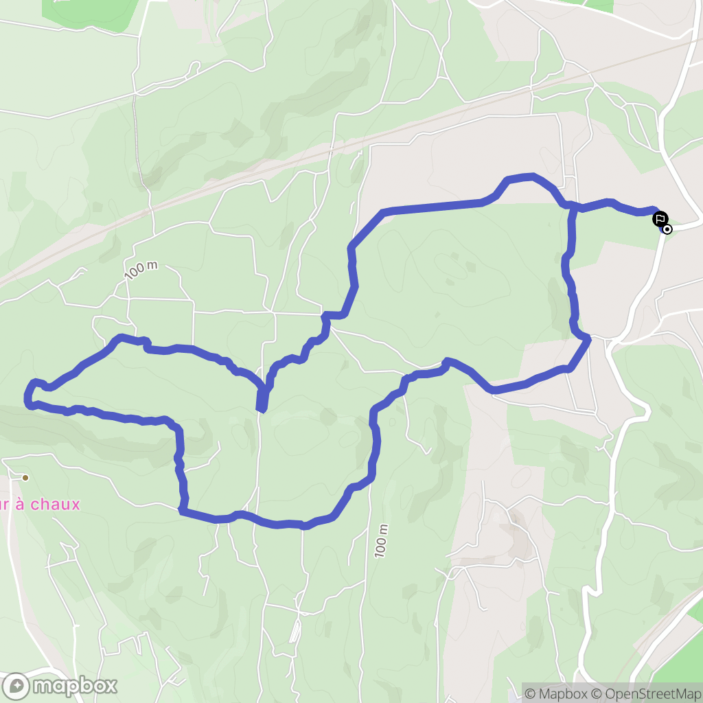 Aramon : carte du parcours de randonnée - France